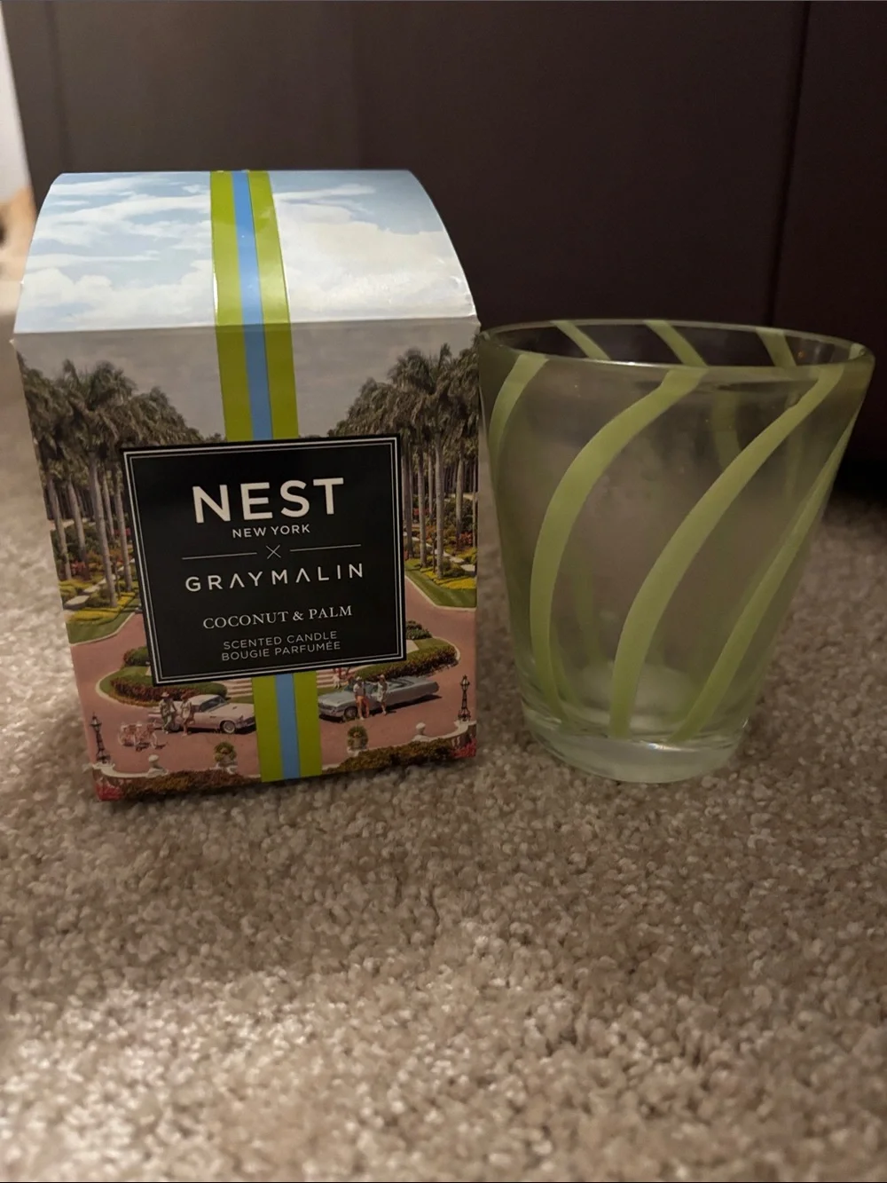 EMPTY glass Nest Fragrances candle jar